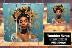3D Melanin Glow Portrait Tumbler Wrap 20oz Product Image 1