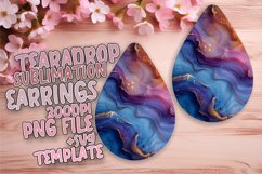 3D Marble Glitter Sublimation Teardrop Earring Product Image 1