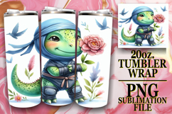 Cozy Sunsets 20oz tumbler wrap, Dino Product Image 1