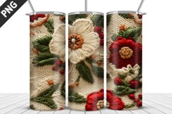 3D Flowers Tumbler Wrap | Sublimation Design | Tumble PNG Product Image 5