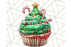 Christmas Cupcake PNG Clipart, Cute Food PNG, Holiday Treat Product Image 2