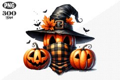 Halloween Pumpkins Sublimation - Clipart PNG Design Product Image 1