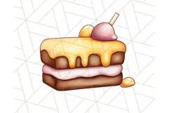Pastel Summer Treats Clipart PNG, Cute Picnic Fair Food Art Product Image 2