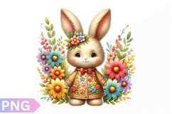Spring Bunny Clipart - Bunny sublimation PNG Design Product Image 1