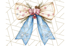 Muted Cozy Christmas Bows PNG Clipart, Winter Holiday Png Product Image 2