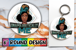 Cozy Circle Car Coaster Sublimation, Black Woman Product Image 1