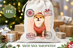Funny Christmas Dog Santa Sack, Christmas Santa Sack Design Product Image 1