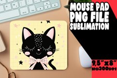 Cute Watercolor Kitten Mouse Pad PNG Product Image 1