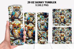 Owl Skinny Tumbler 20oz Wrap Design, Halloween Tumbler Wrap Product Image 1