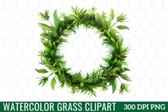 Watercolor Grass Clipart Product Image 1