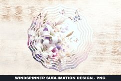 Flowers Wind Spinner Sublimation Design Product Image 1