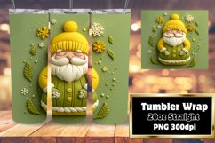 Santa Claus Tumbler Wrap Sublimation Holiday 3D 20oz Product Image 1