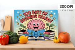 100 days of school Cutting Board PNG Design, Teacher PNG Product Image 1