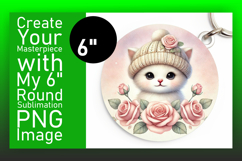 Artistic Round Design Sublimation PNG , Cute Animals Product Image 1