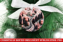 Christmas Round Ornament PNG | Santa | Sublimation | PNG Product Image 1