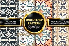 Wallpaper Pattern Digital Papers - 04 Variations Product Image 1