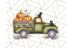 Halloween Cottagecore Truck PNG Clipart, Fall Style Clip Art Product Image 2