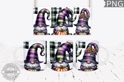 Halloween Gnome Mug Wrap Sublimation - Halloween PNG Product Image 1