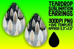 Joyful Teardrop Earrings: Tree Design Product Image 1
