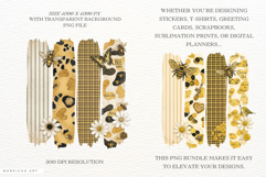 Honey Bees Brushtrokes Clipart 24 PNG Product Image 2