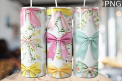 Spring Fling Bow Tumbler Wrap -High Quality 300 Dpi Product Image 1