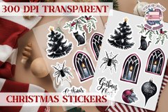 Christmas Sticker Sheet Gothic Dark Winter Holiday PNG Product Image 1