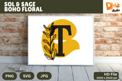 Sol &amp; Sage Boho Floral Monogram Product Image 1