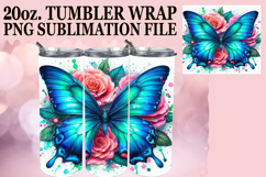 Bright Nights 20oz tumbler wrap, Butterfly Product Image 1