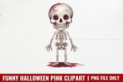 Funny Halloween Pink Clipart PNG Product Image 1