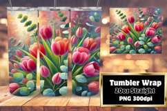 HIGH-QUALITY 20oz Tumbler PNG , Flower Product Image 1