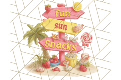 Strawberry Red Lemon Yellow Summer Clipart PNG, Summer Icons Product Image 2