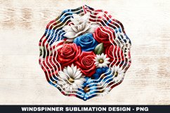 Flowers Wind Spinner Sublimation Design Product Image 1