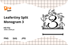 Leafertiny Split Monogram Product Image 1