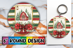 Luminous Circle Ornaments Sublimation, Christmas Product Image 1