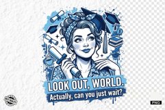 Graduation Funny Girl PNG - Graduation PNG Sublimation Product Image 1