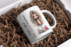 Just a Girl who loves Christmas PNG, Christmas Cute Girl PNG Product Image 4