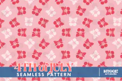 American 4th of July Coquette Cherry Bow Seamless Pattern Product Image 1