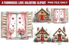 Farmhouse Love Valentine Clipart PNG Product Image 1