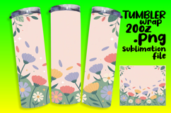 Beautiful Gift: 20oz Tumbler Wrap , Flowers Product Image 1
