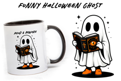 Funny ghost clipart, Halloween Sublimation PNG. Product Image 1