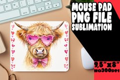 Sweetheart Cow Sublimation Mousepad Product Image 1