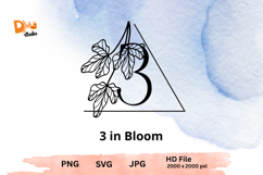 Elegant Emblem Monogram - Botanical Letter SVG | JPG | PNG Product Image 1