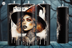 4 Witch Seamless Tumbler Sublimation, 20 oz Tumbler Wrap Product Image 2