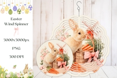 Easter Bunny Wind Spinner Print, Easter Farm Wind Spinner Product Image 1