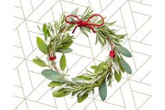 Christmas Wreath Clipart, Holiday Greenery PNG Illustrations Product Image 2