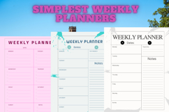 best simplest weekly planner freebie 46,free Weekly planners Product Image 2