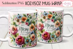Mom Photo Mug Wrap and coaster sublimation PNG, Mother's day Product Image 3