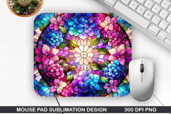 Flowers Mouse Pad Sublimation, Summer Mouse Pad PNG Product Image 1