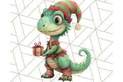 Dinosaur Costume Clipart, Cute Dinos in Halloween Outfits Product Image 2