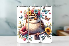 Sparrow Spring Tumbler Wrap Sublimation PNG Design Product Image 1